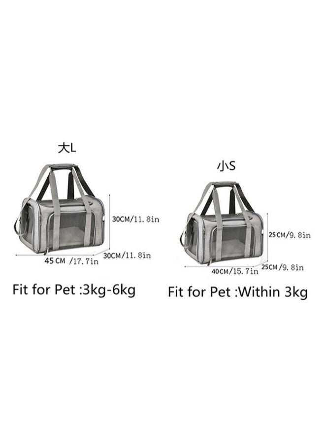 Large Cat Carrier Dog Carrier Pet Carrier Large cat puppy up to 25 pounds, large dog Carrier Soft-sided, foldable waterproof travel - big - blue