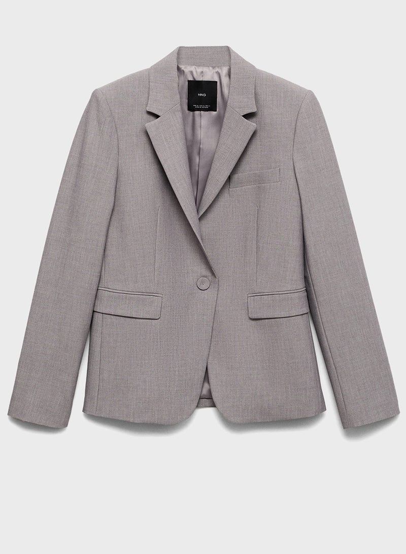 Straight-Fit Suit Jacket