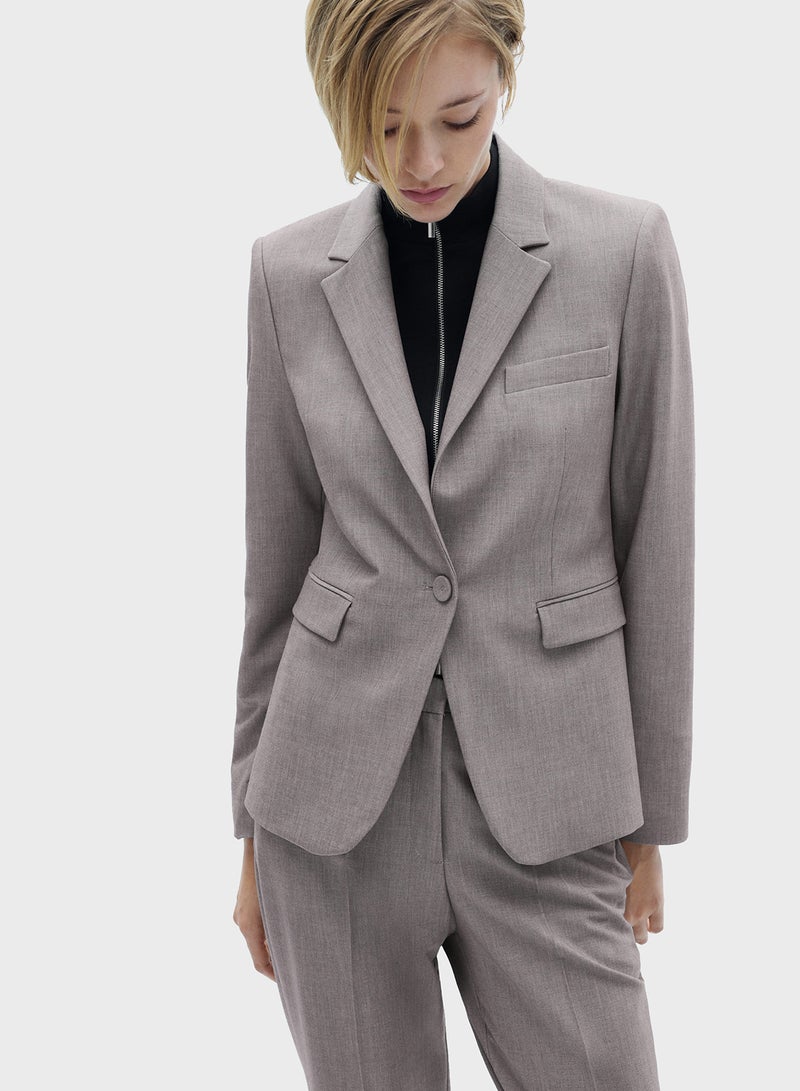 Straight-Fit Suit Jacket