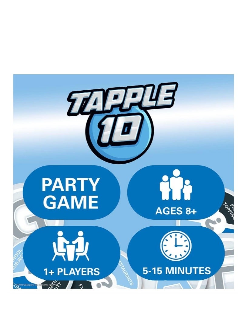 Tapple 10 Featuring 10 Different Games in 1 Fast-Paced Fun Family Card Game in Portable Packaging Board Game Tapple, Multiplayer Word Game,  Party Board Games