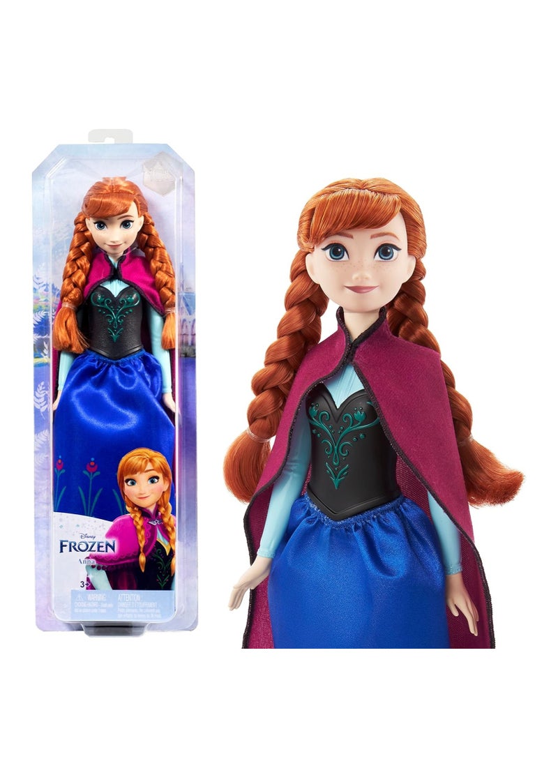 Mattel Disney Frozen Anna Fashion Doll and Accessory Toy Inspired by the Movie