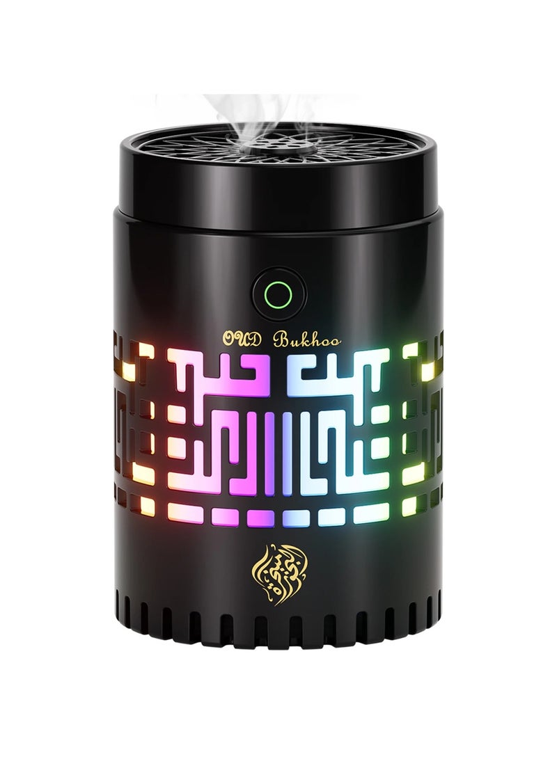 Rechargeable Electric Bakhoor Burner, Smart Incense Holder, and Aroma Diffuser for Home Décor. Enhances ambiance with Arabic incense, offering a modern touch to traditional fragrance rituals. Ideal for home use.