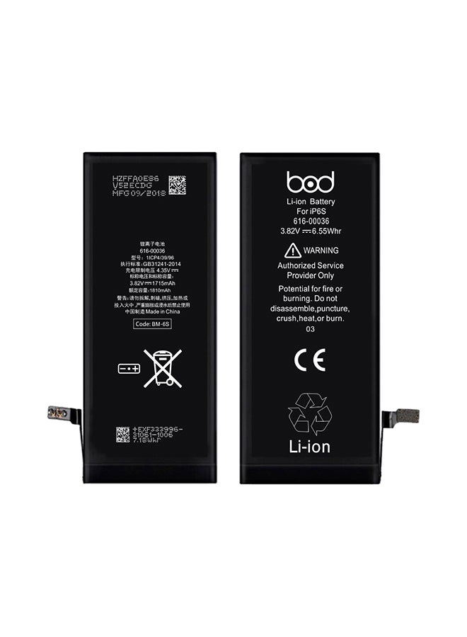 1715.0 mAh Battery For Iphone 6S Black