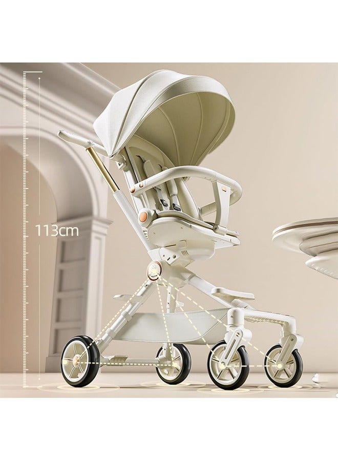 Luxury Foldable Baby Stroller with Canopy - Lightweight and Adjustable Infant Pushchair