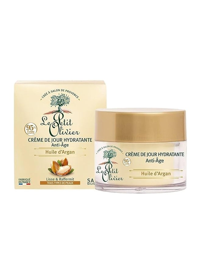 Le Petit Olivier Anti-Aging Moisturizing Day Cream, 95% Natural Origin With Argan Oil, 30Ml