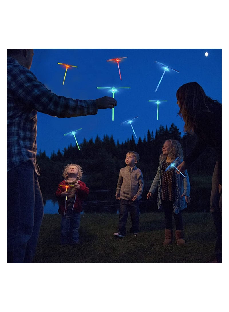 Helicopter Flying Toys, 25Pcs Luminous Bamboo Dragonfly, Dragonflies for Kids, Dragonfly Shaped Outdoor Toy Kids Party Gift