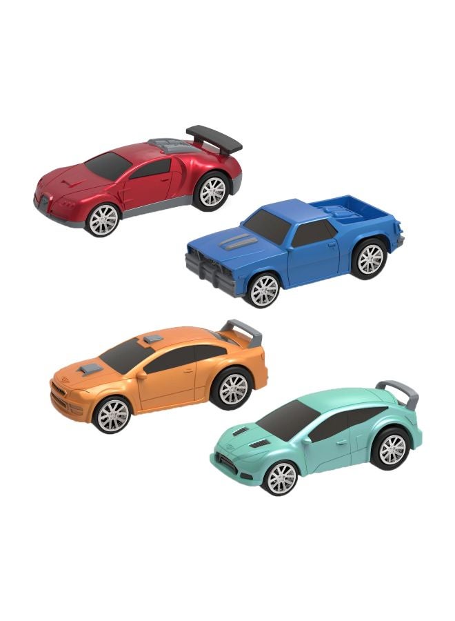 4-Piece Turbocharge Pull-Back Cars WH1121Z Multicolour 3x1.25x1cm