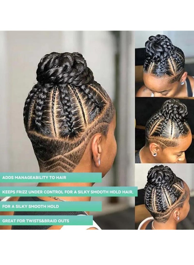 250ml Braid Gel Extreme Hold Braid Gel for Cornrow Locks and Twist Braid Styling Gel with Argan Oil and Castor Oil Edge No Flake Extra Hold High Shine Braiding Gel Edge Control Hair Styling Gel