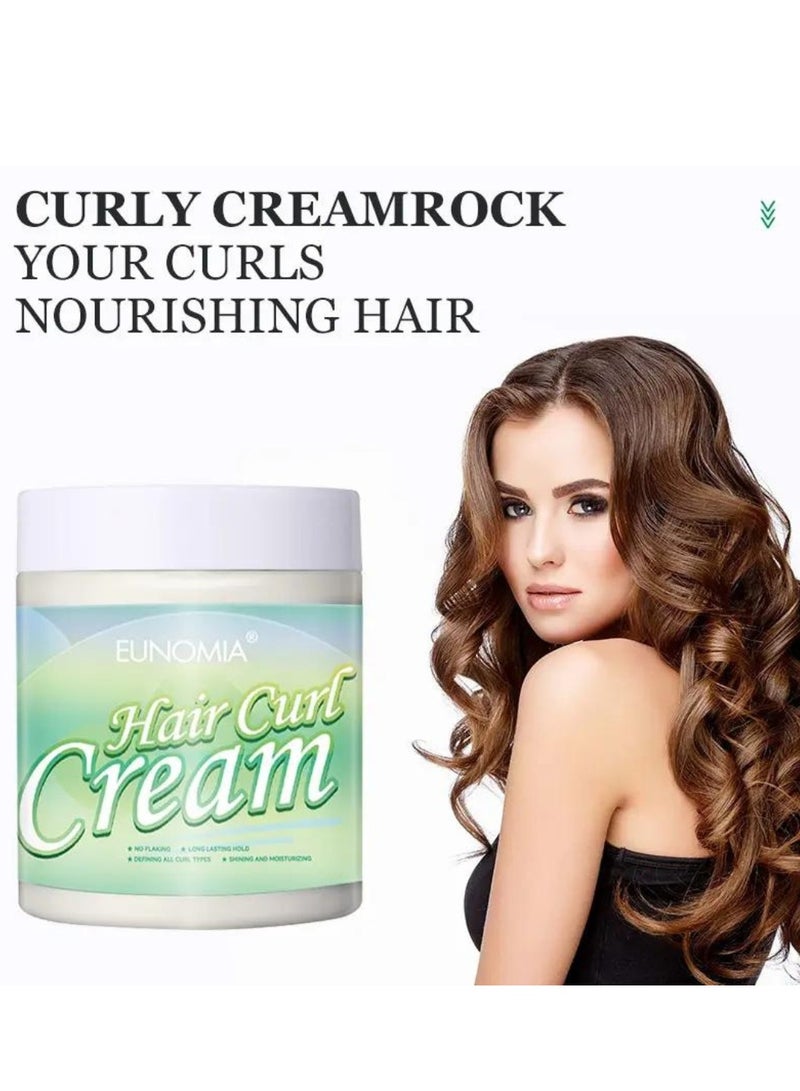 250g Hair Curl Cream Curly Hair Nourishing Cream No Flaking Long Lasting Hold Defining All Curl Shining and Moisturizing Curly Hair Cream Curly Hair Styling Cream Less Dry More Curly Hair Cream