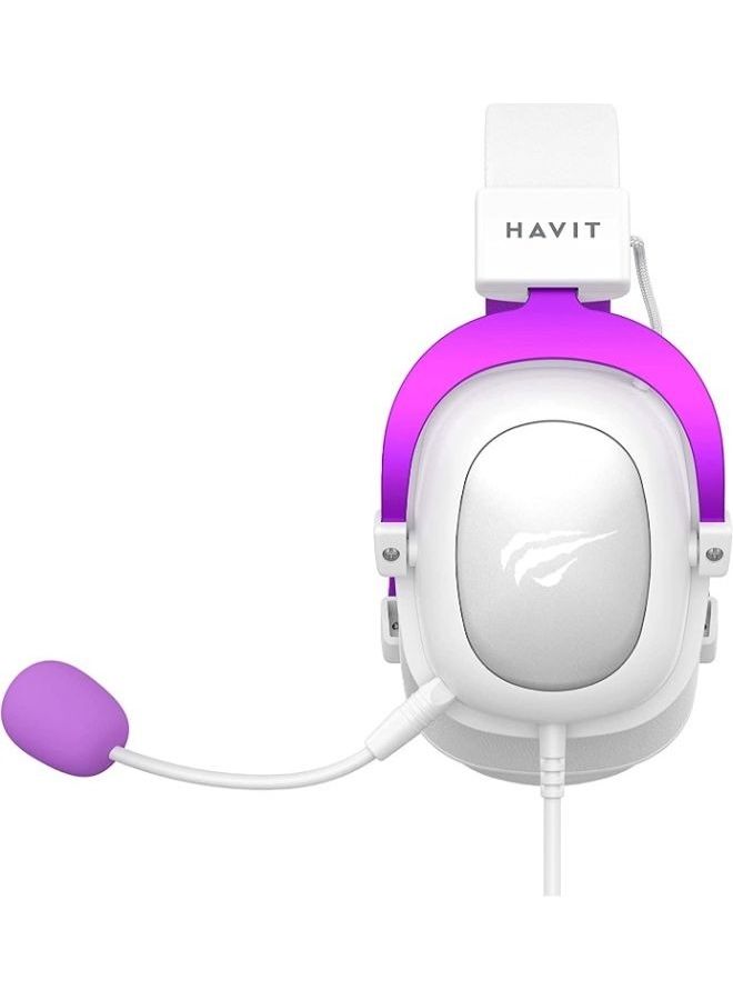 Havit HV-H2002d Purple, Gamer, with Microphone, 53mm Speaker, 3.5mm Plug: Compatible with XBOX ONE and PS4