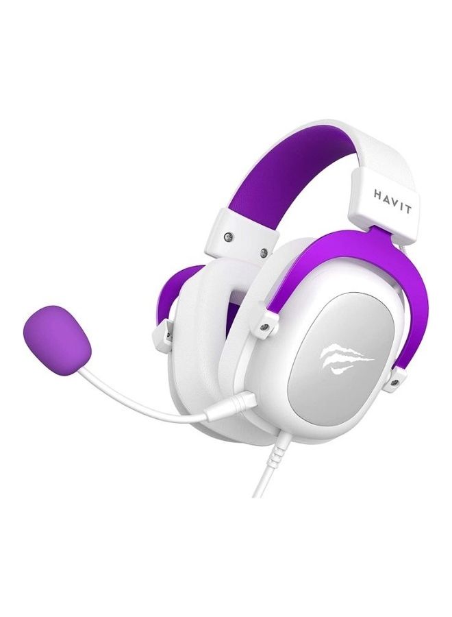 Havit HV-H2002d Purple, Gamer, with Microphone, 53mm Speaker, 3.5mm Plug: Compatible with XBOX ONE and PS4