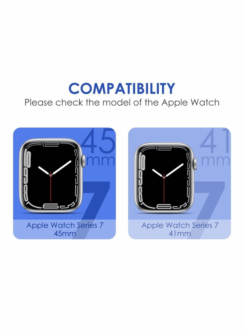 6 Pack Case Compatible with Apple Watch Series 8/7 45mm, Rugged Protective Soft TPU Bumper for iWatch Scratch Resistant Full 45mm Cover Men Women Colors