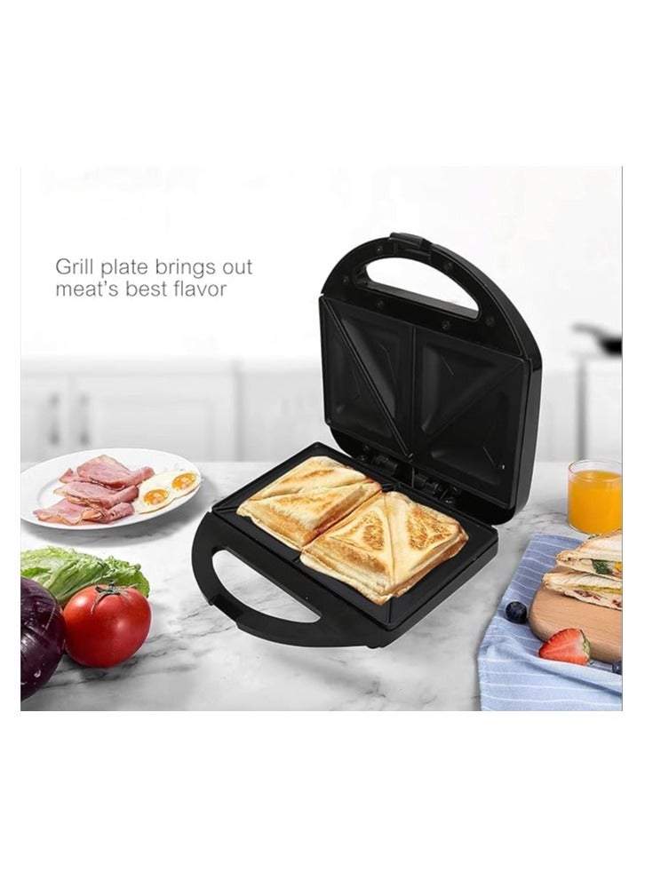 MEBASHI Sandwich Maker – 800 Watt | Cool Touch Handle | Non-Stick Plates | Makes 2 Sandwiches (ME-SW1002B)