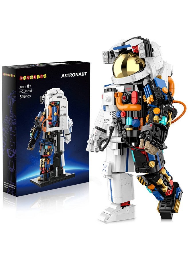 Astronaut Space Building Set Ideas Space Toy For Adults Kids Building Blocks Kit With Display Stand & Two Helmets ; Creative Stem Star Space Wars Set Gift For Boys Girls Age 8+ (896 Pcs)