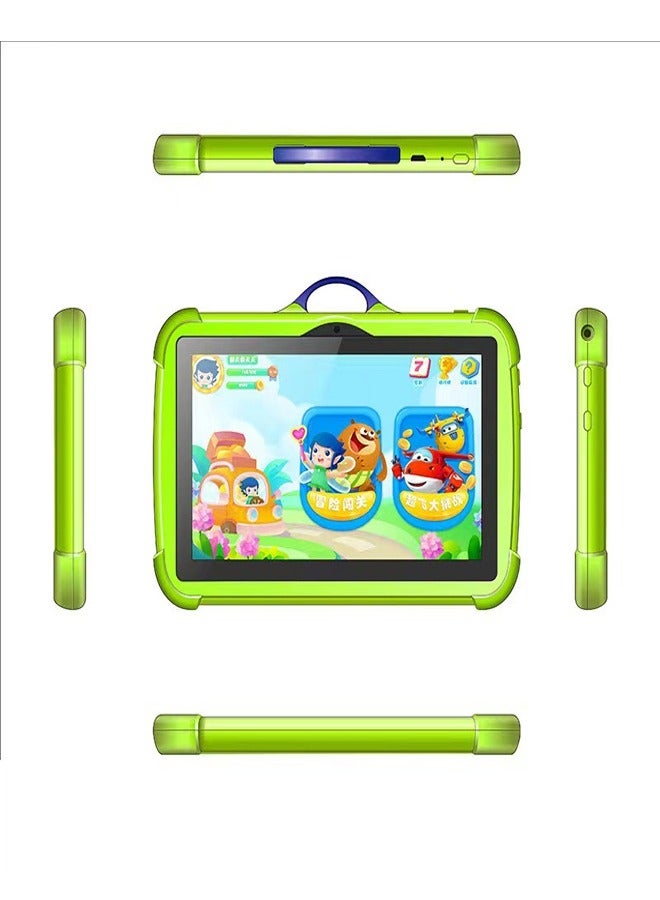 B85PRO 7-inch Kids Learning Tablet with Anti-Fall Protective Cover - Android, Cartoon Hand-Painted Version