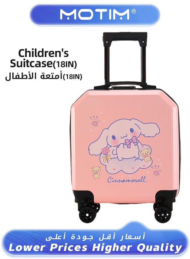 Travel Luggage Carry-On Luggage Kid's Luggage 18 inch Small Luggage with Spinning Wheels Cartoon Suitcase