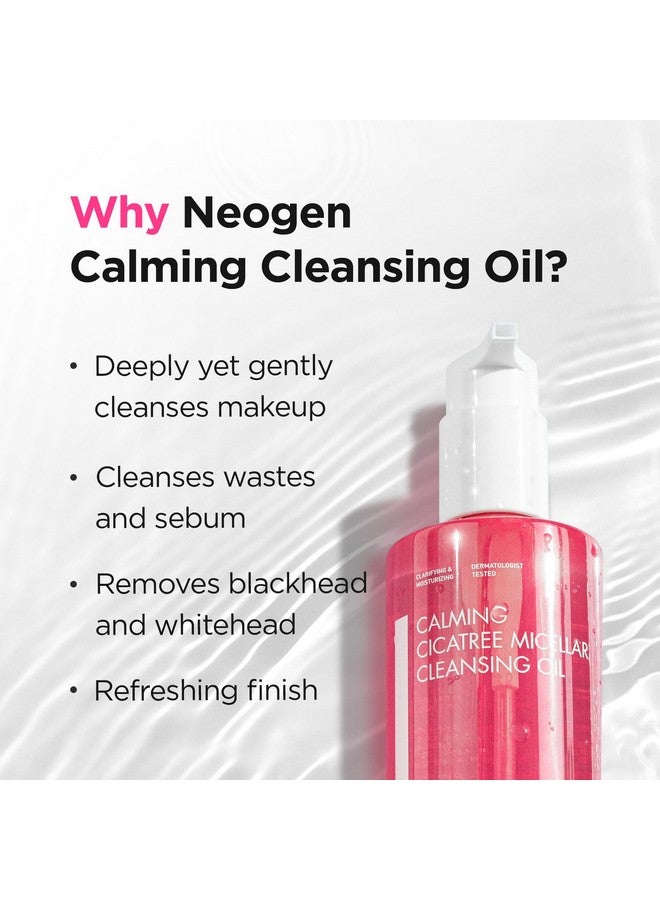 Neogen Calming Cica Tree Micellar Cleansing Oil 10.14 Fl Oz (300Ml) Waterproof Makeup Remover For Sensitive Skin Clean Beauty Korean Skin Care