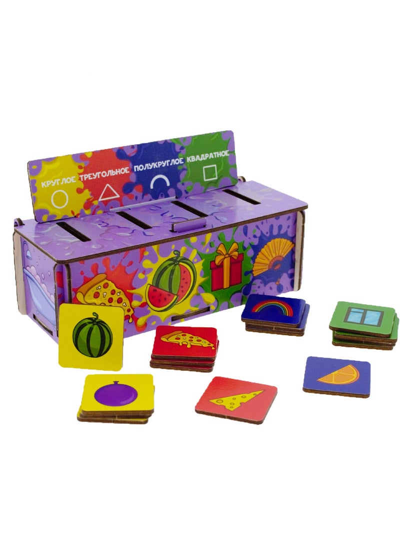 FOFA Wooden Toy Educational game - Sorter -Shapes and Objects by Room   Learning 3 4 5 Years Old Girls Boys Gifts Travel Toy
