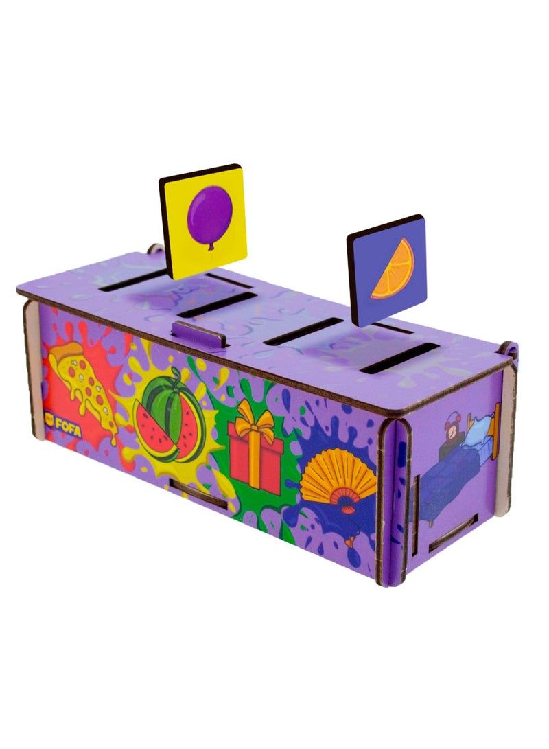 FOFA Wooden Toy Educational game - Sorter -Shapes and Objects by Room   Learning 3 4 5 Years Old Girls Boys Gifts Travel Toy