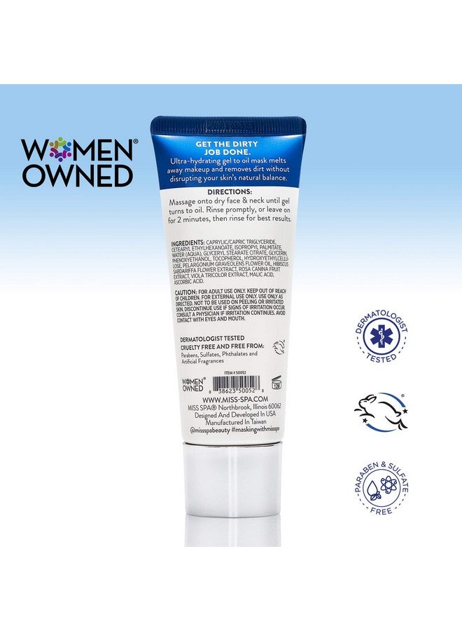 Gel Cleansing Flash Face Mask For Women Vitamin C Makeup Remover Alpha Hydroxy Acid Antioxidant Remove Impurities & Dirt Exfoliate & Brighten Skin Dermatologist Tested2 Oz.
