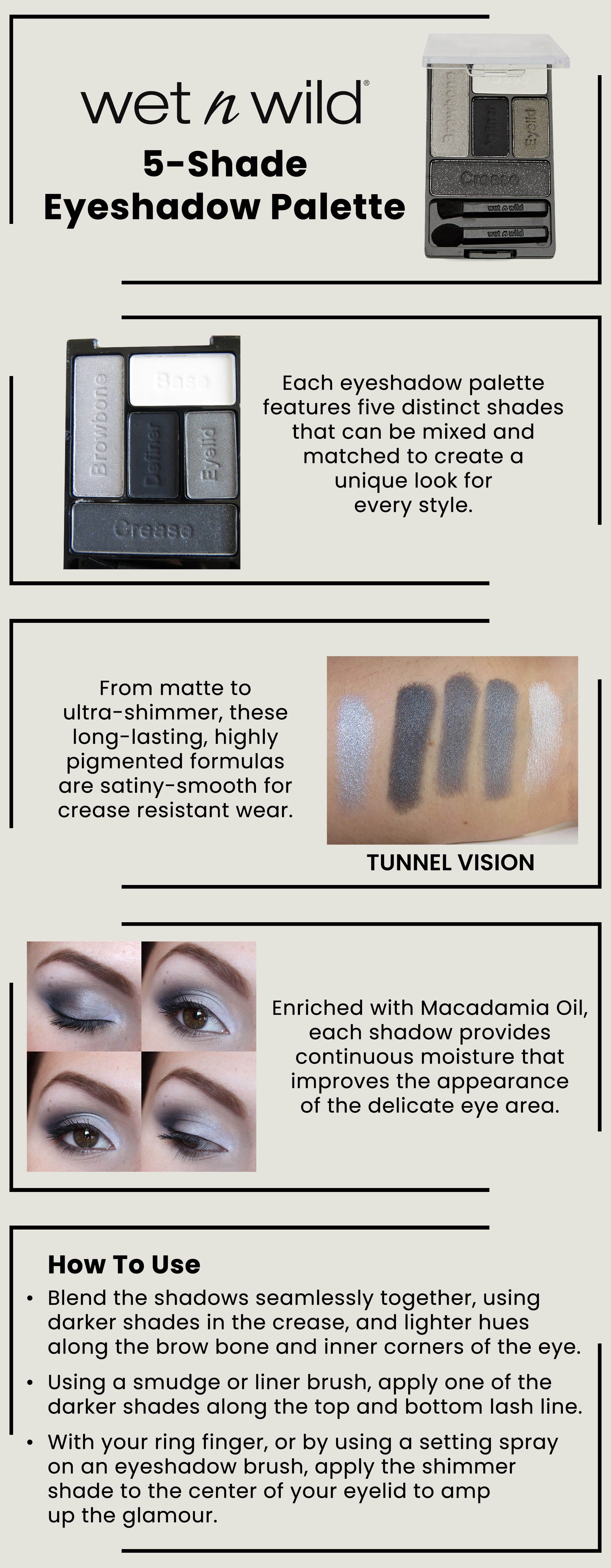 5-Shade Eyeshadow Palette Tunnel Vision