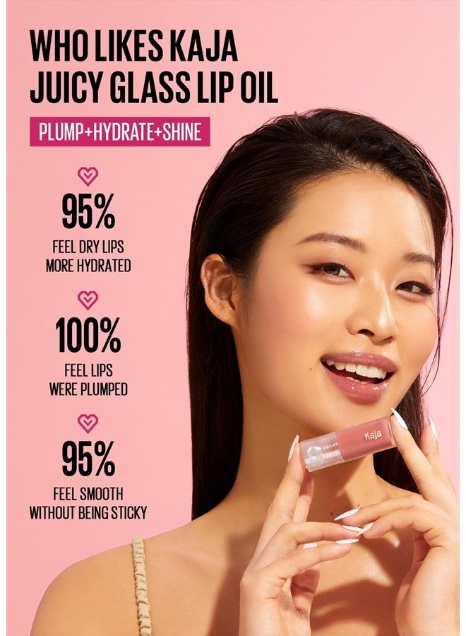 Juicy Glass Lip Oil | Hydrating, Feel Plumped and Lightweight with Vitamin Tree Fruit Oil for Glass Skin Look | 01 Rose Hip Spritz | Vegan, Cruelty-Free