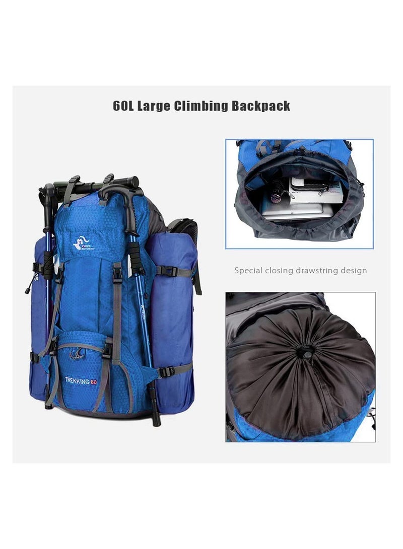 60L Waterproof Lightweight Hiking Backpack Outdoor Sports Travel Backpack