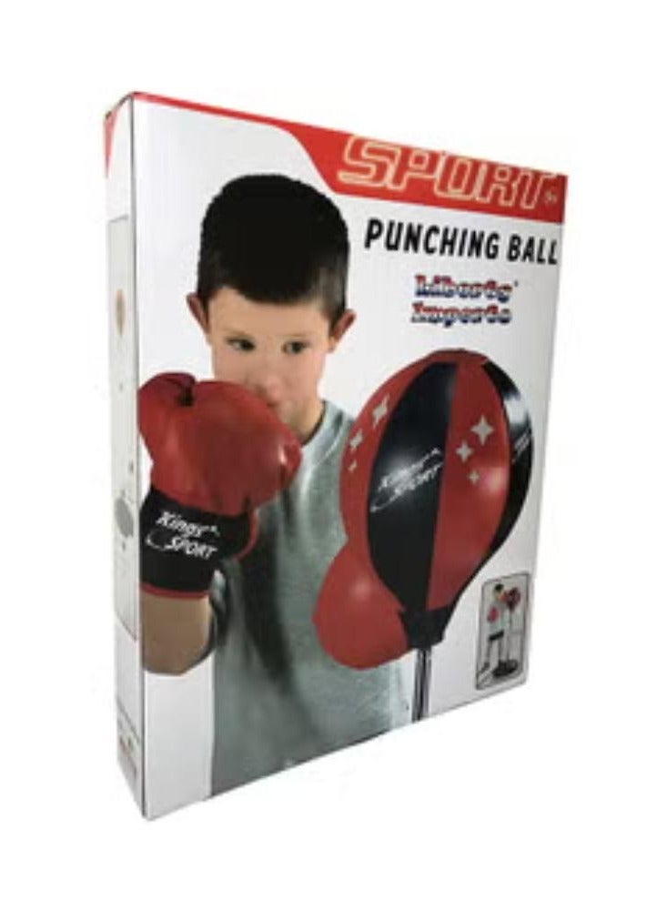 Adjustable And Portable Lightweight Boxing Punching Ball With Gloves For Kids 110cm