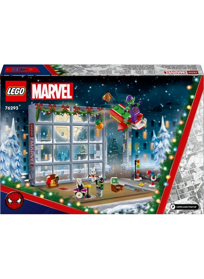 Marvel Spider-Man Advent Calendar 2024, Buildable Christmas Countdown Toy for Kids, with 24 Super Hero Surprises Including 5 Minifigures, Festive Gift for 7 Plus Year Old Boys and Girls 76293