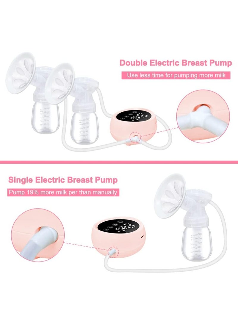 Portable Pain-Free Big Suction Bilateral Electric Breast Pump – Rechargeable with LCD Screen