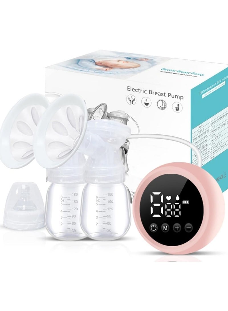 Portable Pain-Free Big Suction Bilateral Electric Breast Pump – Rechargeable with LCD Screen