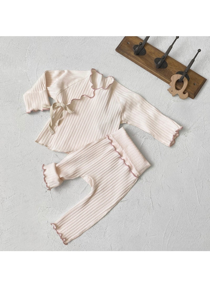 Baby Soft Breathable Cotton Long-Sleeved Two-Piece Suit