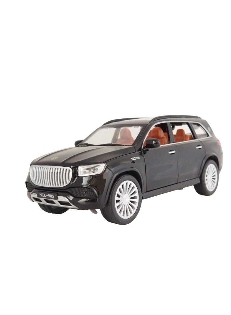 Luxury V8 SUV Diecast Model Car - 1:22 Scale, Black with Premium Interior & Detailed Features – Perfect Gift for Collectors