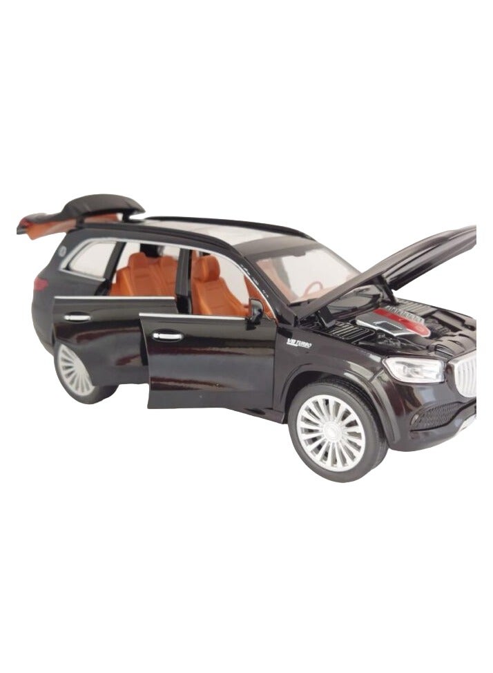 Luxury V8 SUV Diecast Model Car - 1:22 Scale, Black with Premium Interior & Detailed Features – Perfect Gift for Collectors