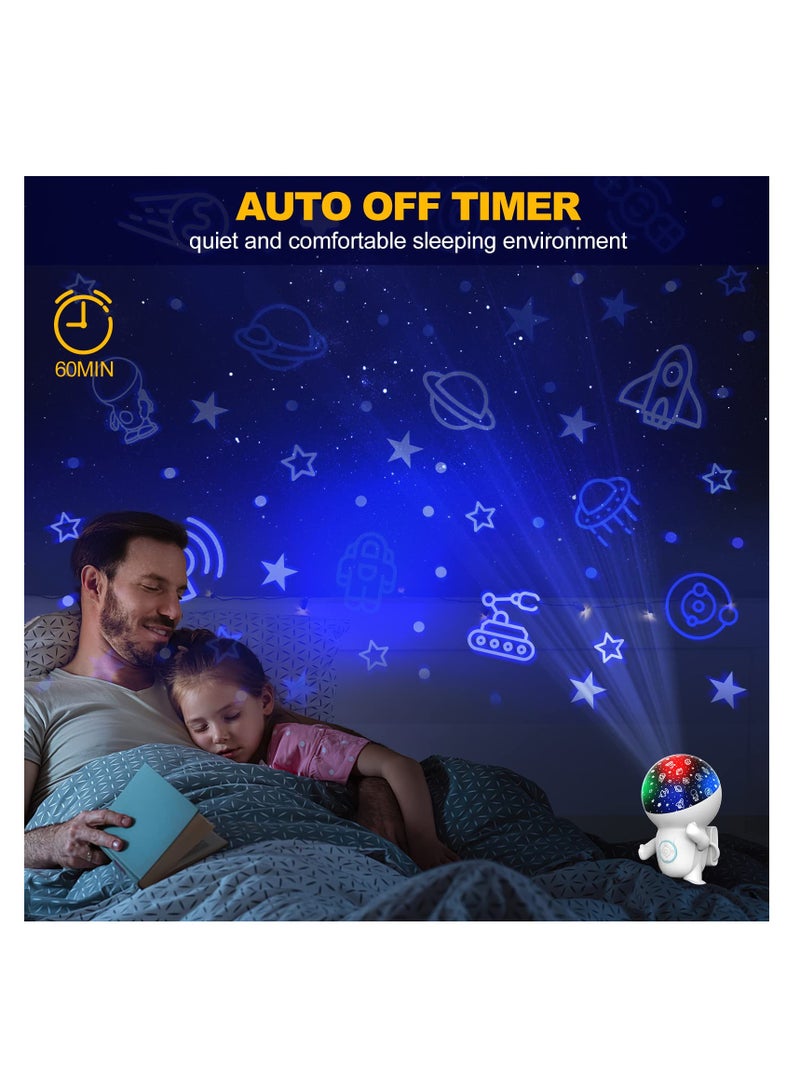 Galaxy Star Projector Night Light for Kids with 360° Rotation and Timer 8 Color Changing Features Perfect for Boys and Girls Bedroom Gifts