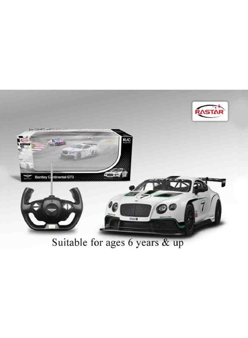 Rastar 1:14 Remote Control Playwell Bentley Continental Gt3 (White)