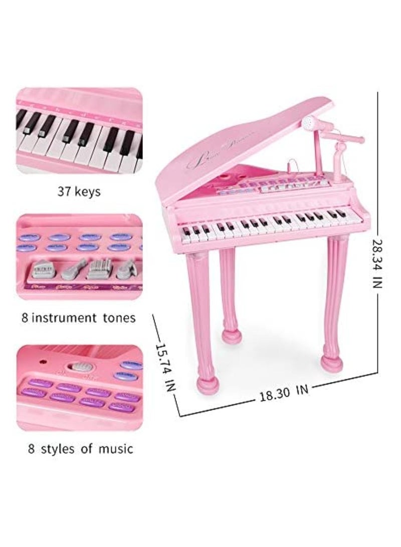 Little Princess Piano With Bench And Microphone 650X430X140 Millimeter