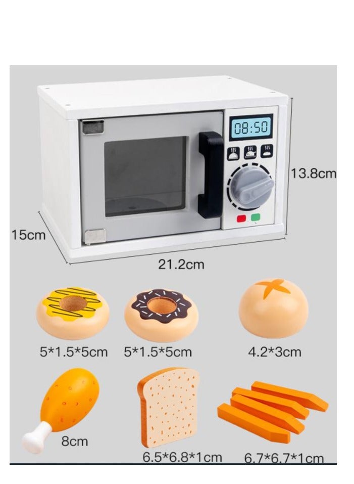 Wooden Oven Simulation Microwave Oven Kindergarten Playground Kitchen Package Toy