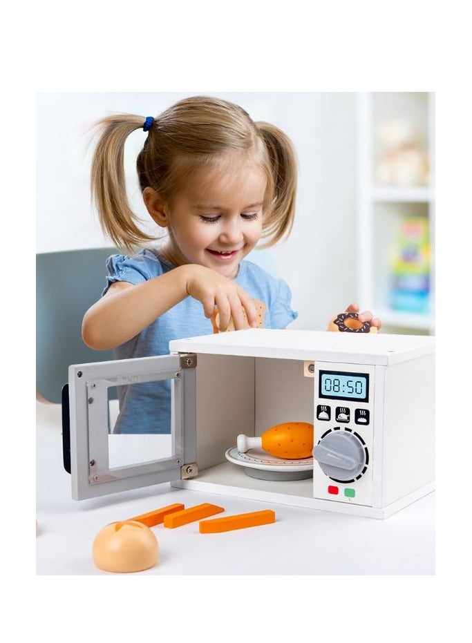 Wooden Oven Simulation Microwave Oven Kindergarten Playground Kitchen Package Toy