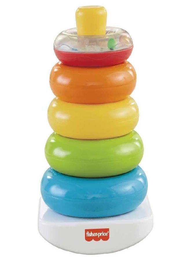 Fisher-Price Infant Gift Set with Baby's First Blocks (10 Shapes) and Rock-A-Stack Ring Stacking Toy for Ages 6+ Months [Amazon Exclusive]