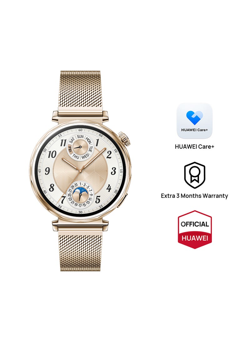 Watch GT 5 41mm Smartwatch, up to 7 Days Battery Life, All-new Running and Cycling Experience, Sharp-Edged Design Watch, Health Tracking, Compatible with iOS and Android Gold