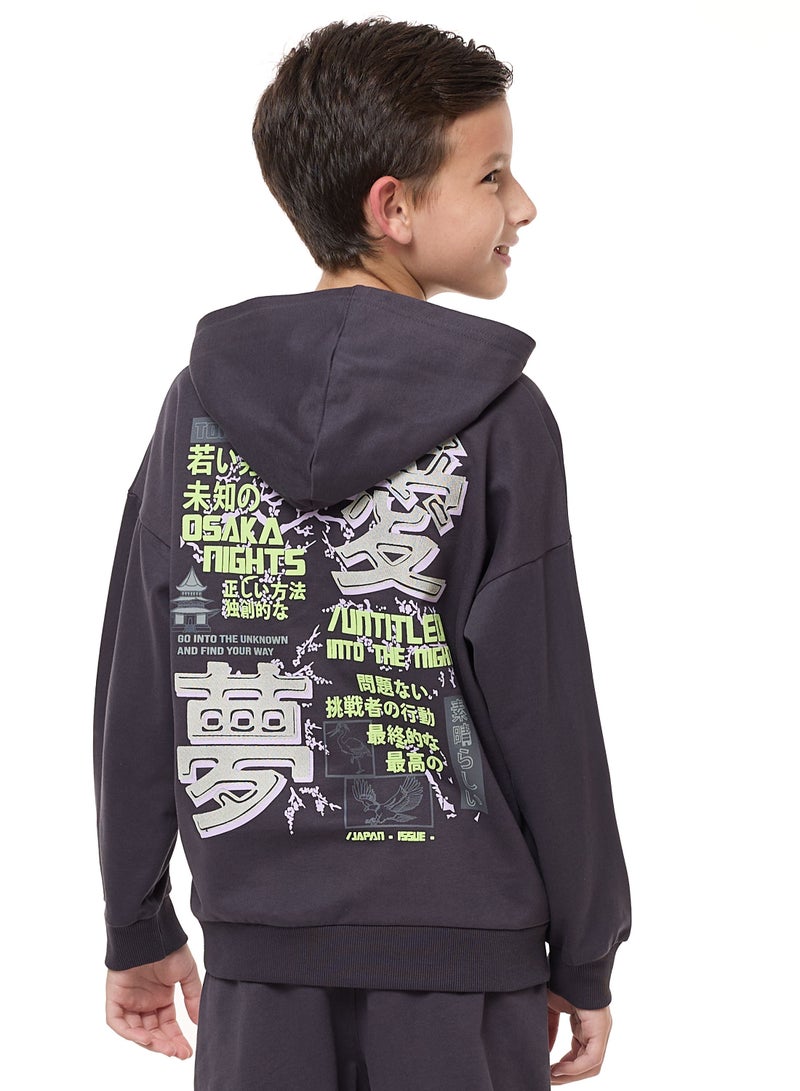 Boys' Hoodie (8-14yrs) Dark Grey