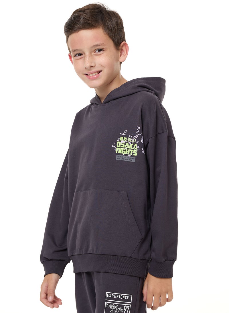 Boys' Hoodie (8-14yrs) Dark Grey