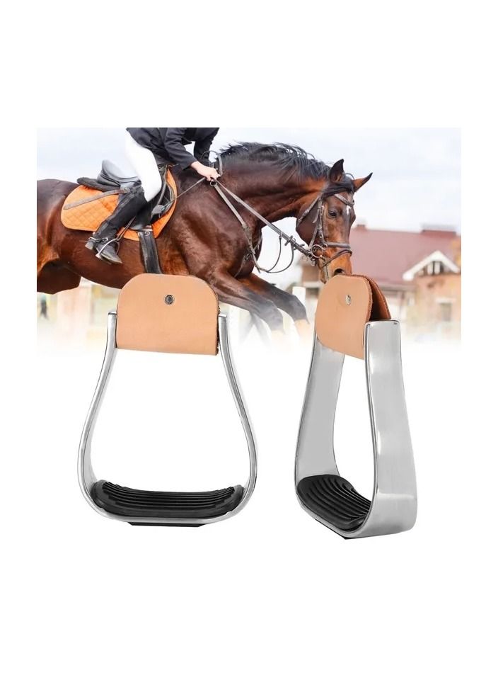 1-Pair Horse Riding Stirrups,Aluminum Cushioned Western Stirrups