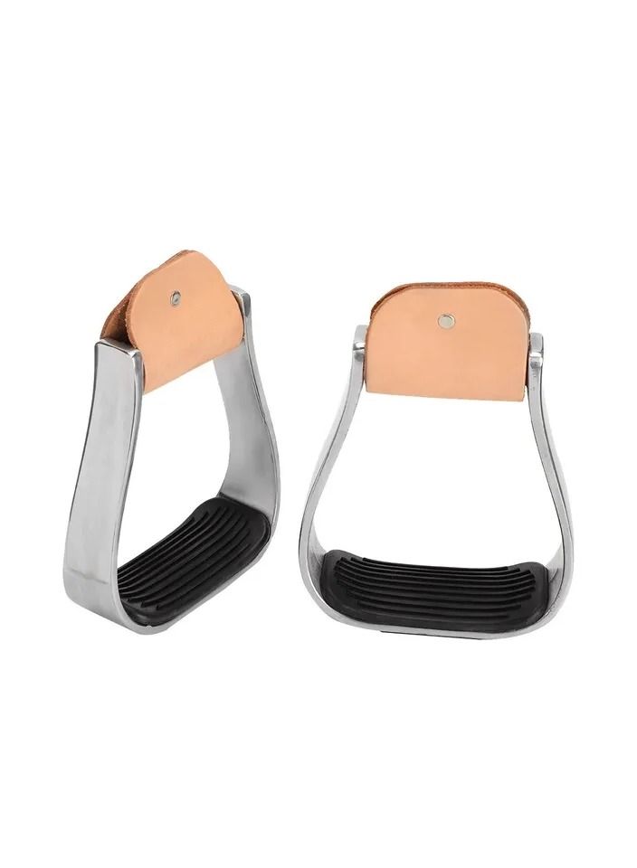 1-Pair Horse Riding Stirrups,Aluminum Cushioned Western Stirrups