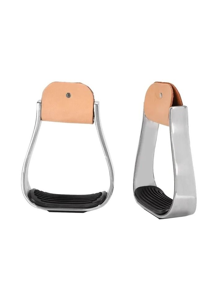 1-Pair Horse Riding Stirrups,Aluminum Cushioned Western Stirrups