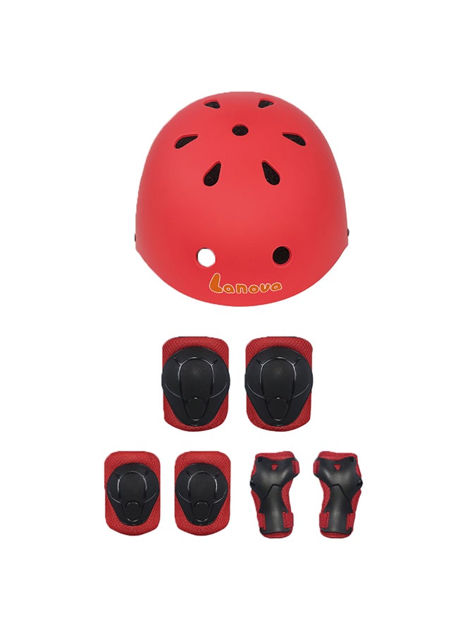 7-Piece Knee Pads And Elbow Guards With Helmet 0.5kg