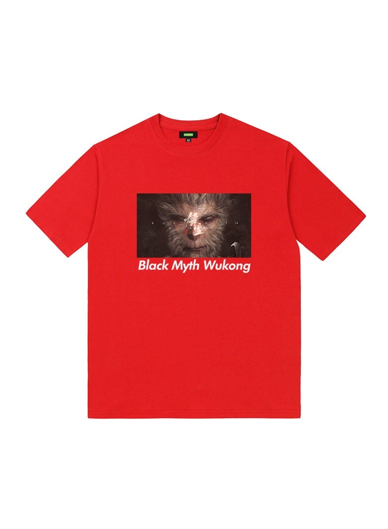 Black Mythical Printed Loose T-shirt