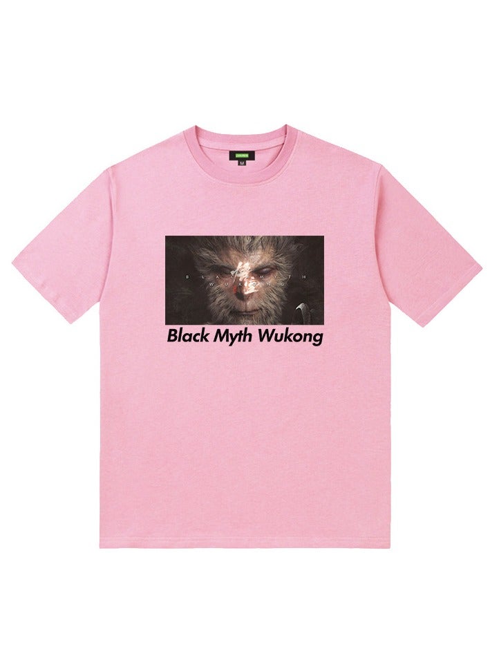 Black Mythical Printed Loose T-shirt