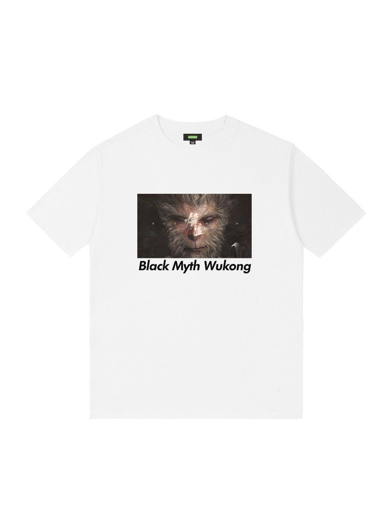 Black Mythical Printed Loose T-shirt